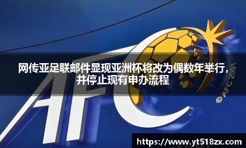网传亚足联邮件显现亚洲杯将改为偶数年举行，并停止现有申办流程